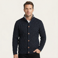 Cromwell cardigan cable knit texture detail