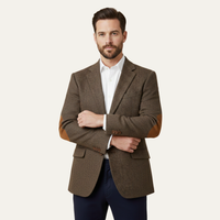 Linden | Single Breasted Herringbone Tweed Blazer