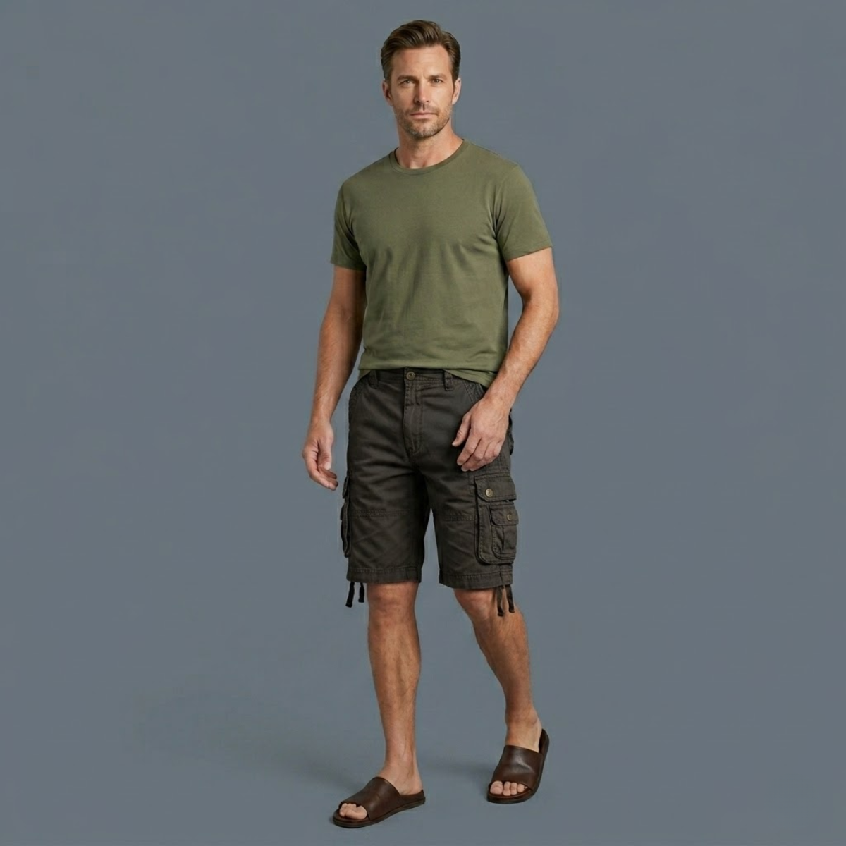 Jake cargo shorts Dark Grey
