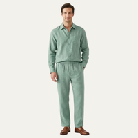 Alaric men's linen set in Mint Green