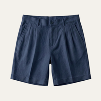 Frank | Lightweight Folded Hem Linen Shorts