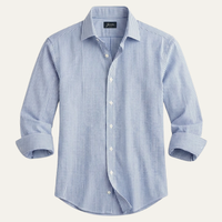 Carson | Men's Smart Classic Striped Linen Look Shirt