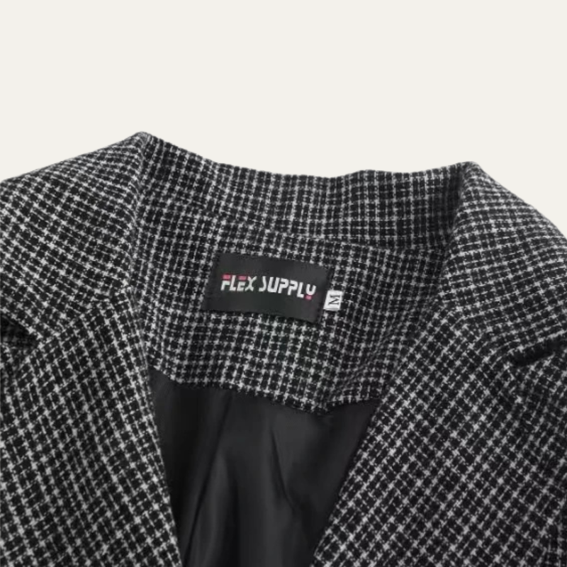 Mack | Slim Fit Double Breasted Houndstooth Tweed Blazer