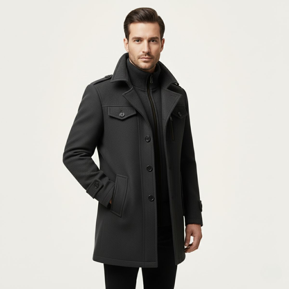 Hexham coat back styling detail