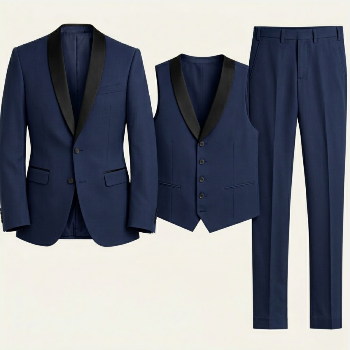 Octavius | Men's Classic 3 Piece Suit Set with Blazer, Gilet and Trousers