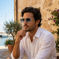Louis | Transparent Square Frame Sunglasses