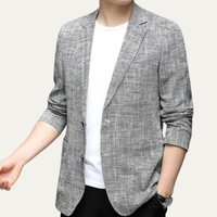 David textured blazer detail