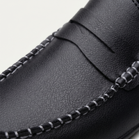 Marcus | Slip-On Faux Leather Penny Loafers