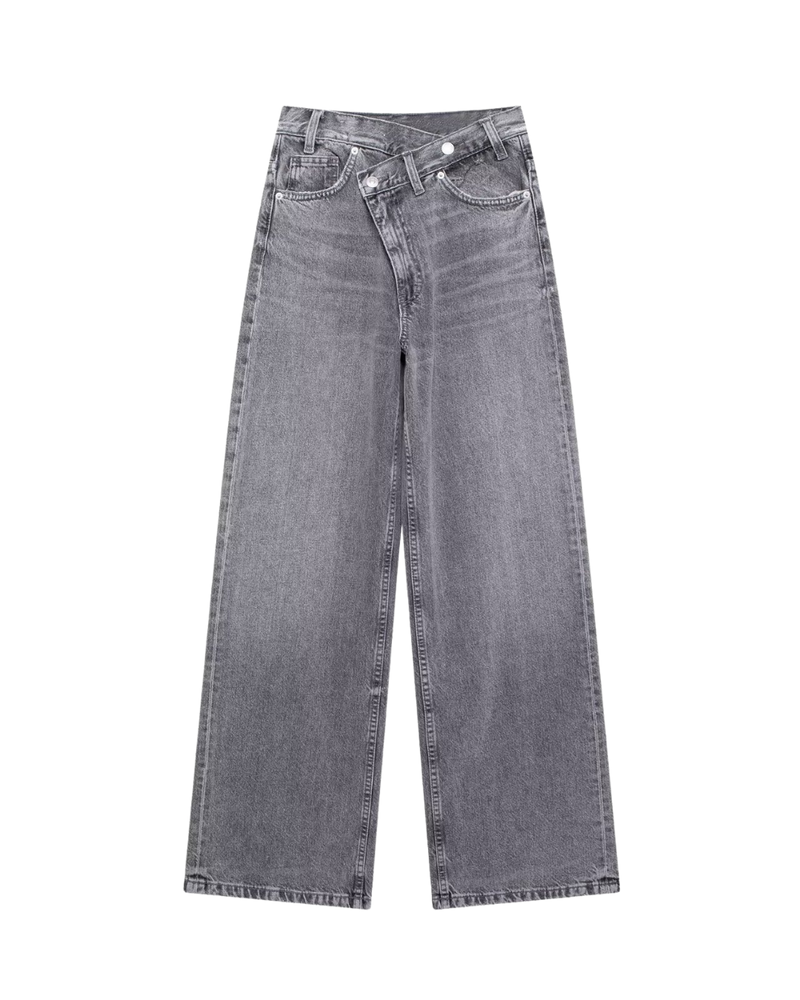 Adeline | Wide Leg Crossover Jeans