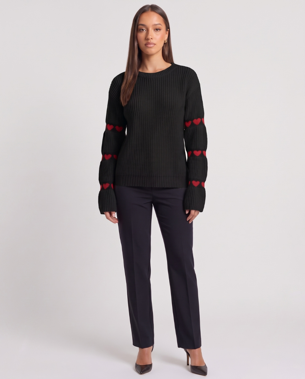 Imelda | Women's Long Sleeve Crew Neck Jumper Ribbed Knit
