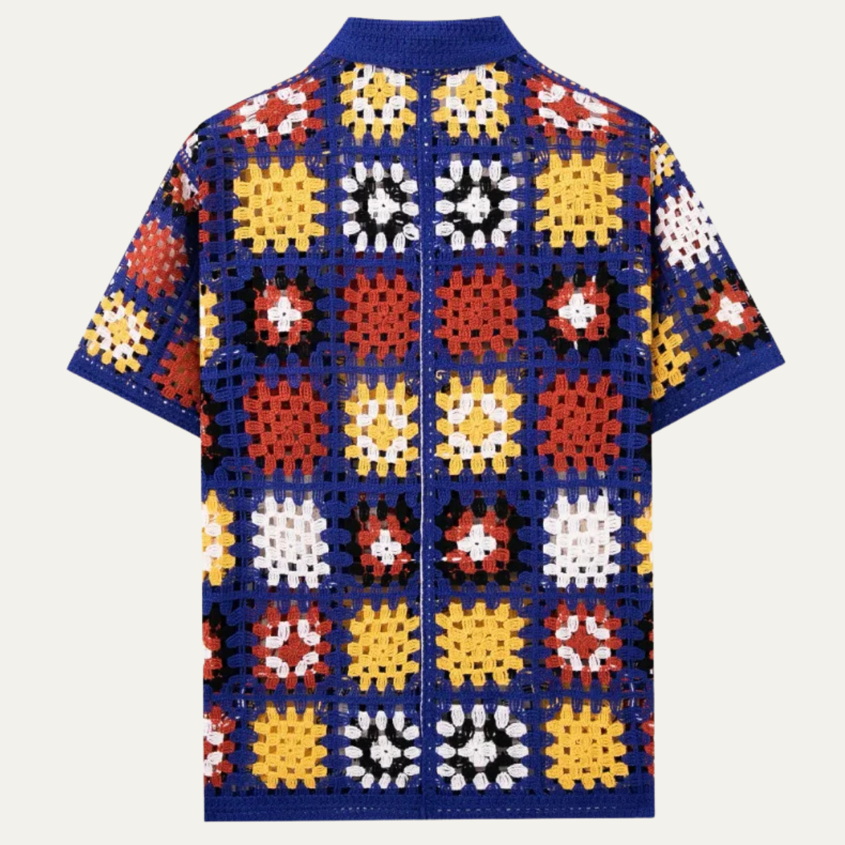 Aldous crochet polo shirt