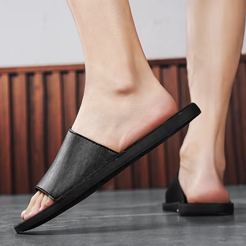 Clay slip on sandals detail