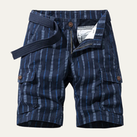 Gideon | Relaxed Vertical Stripe Cargo Shorts for Men