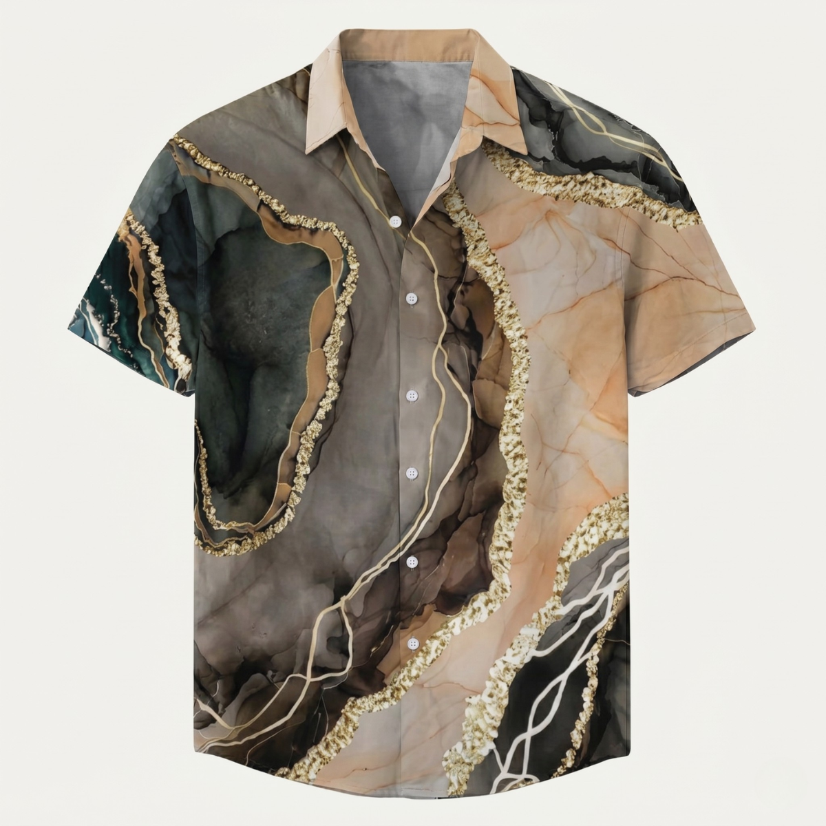 Joseph | Casual Patchwork Short Sleeve Button-Up Shirt