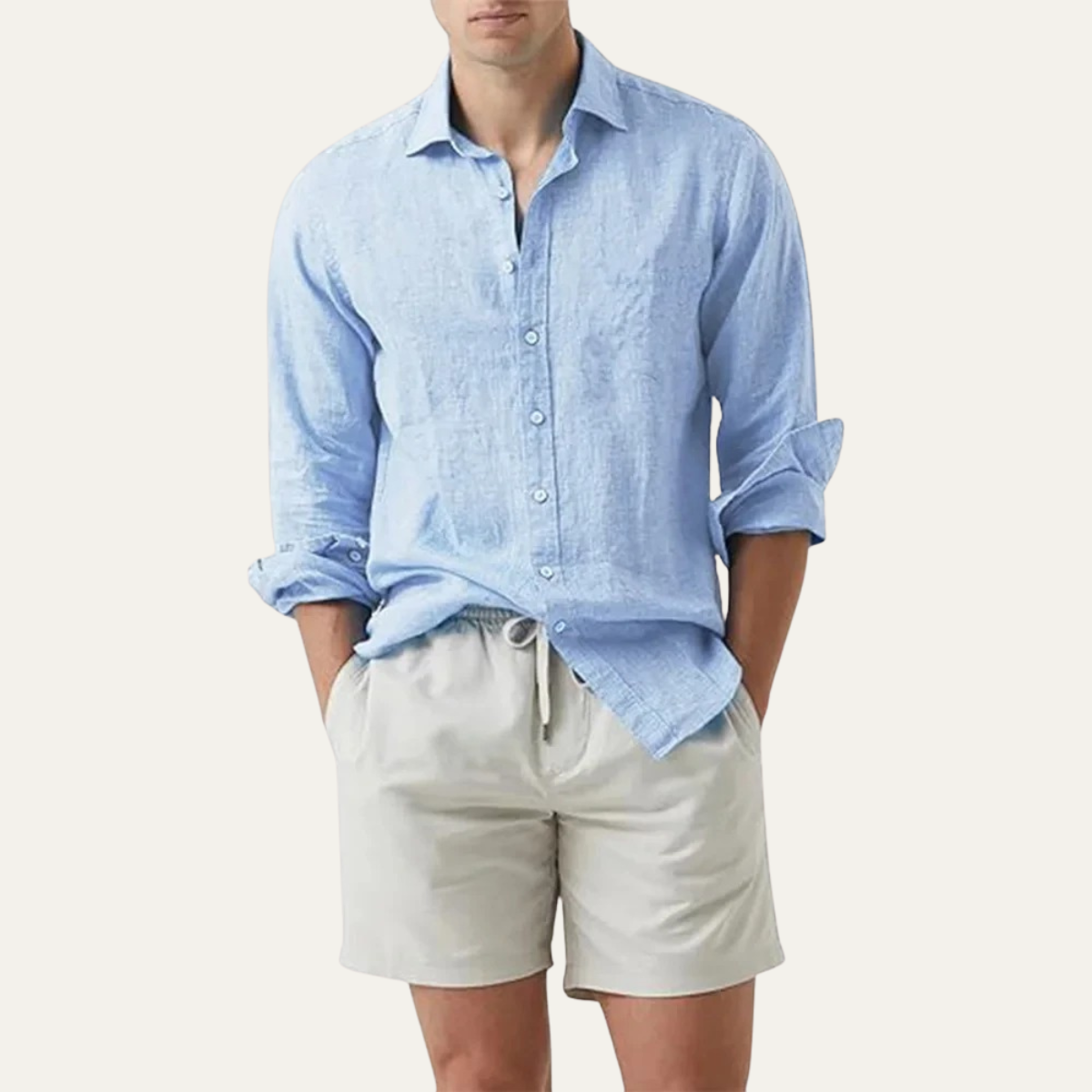 Declan linen shirt Sky Blue