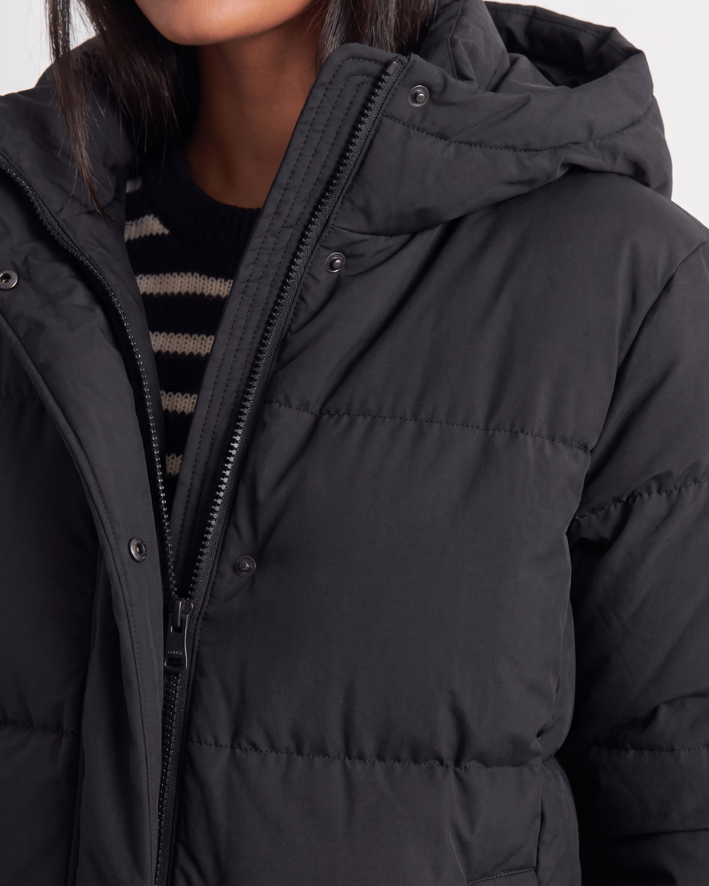 Winifred | Longline Hooded Quilted Puffer Jacket