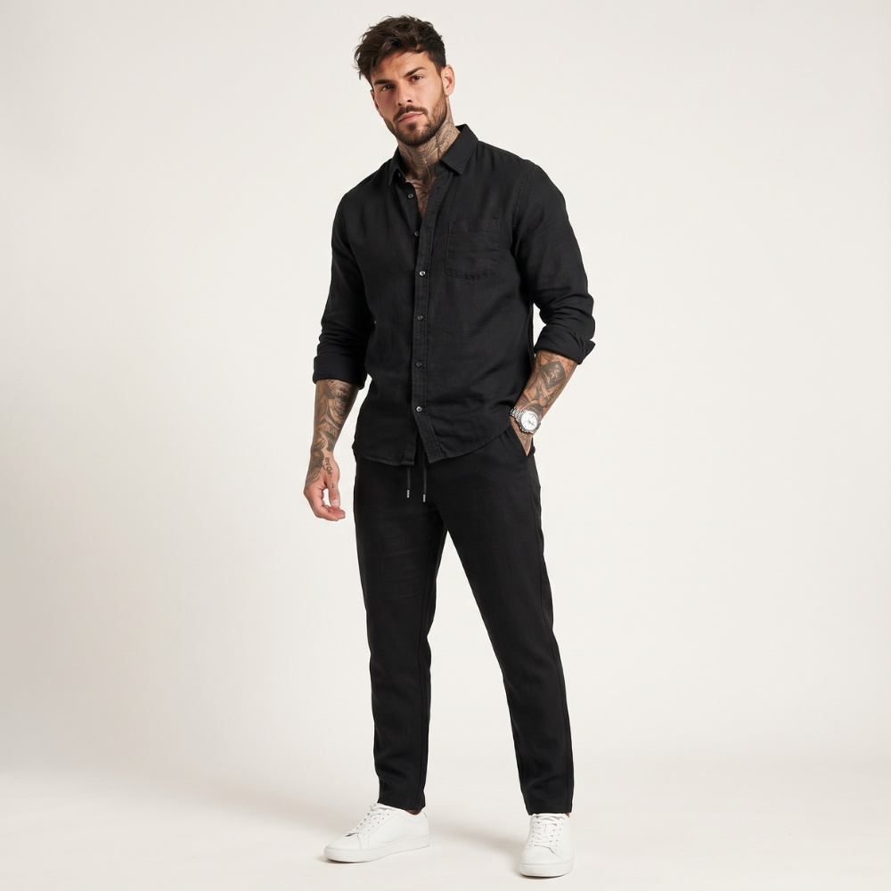 Otto | Men's Summer Shirt and Trousers Two-Piece Set