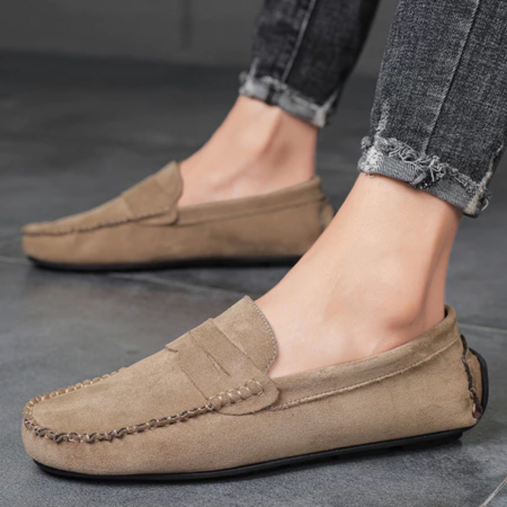 Nasir | Men's Suede Slip On Loafers