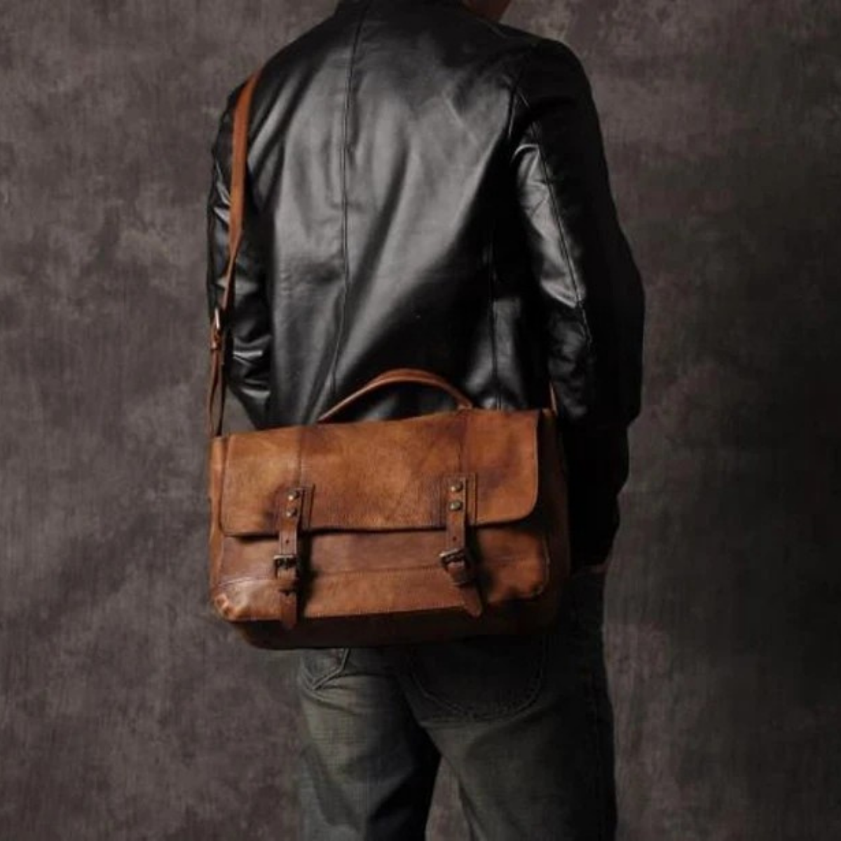 Earl | Vintage Genuine Leather Crossbody Shoulder Bag for Men
