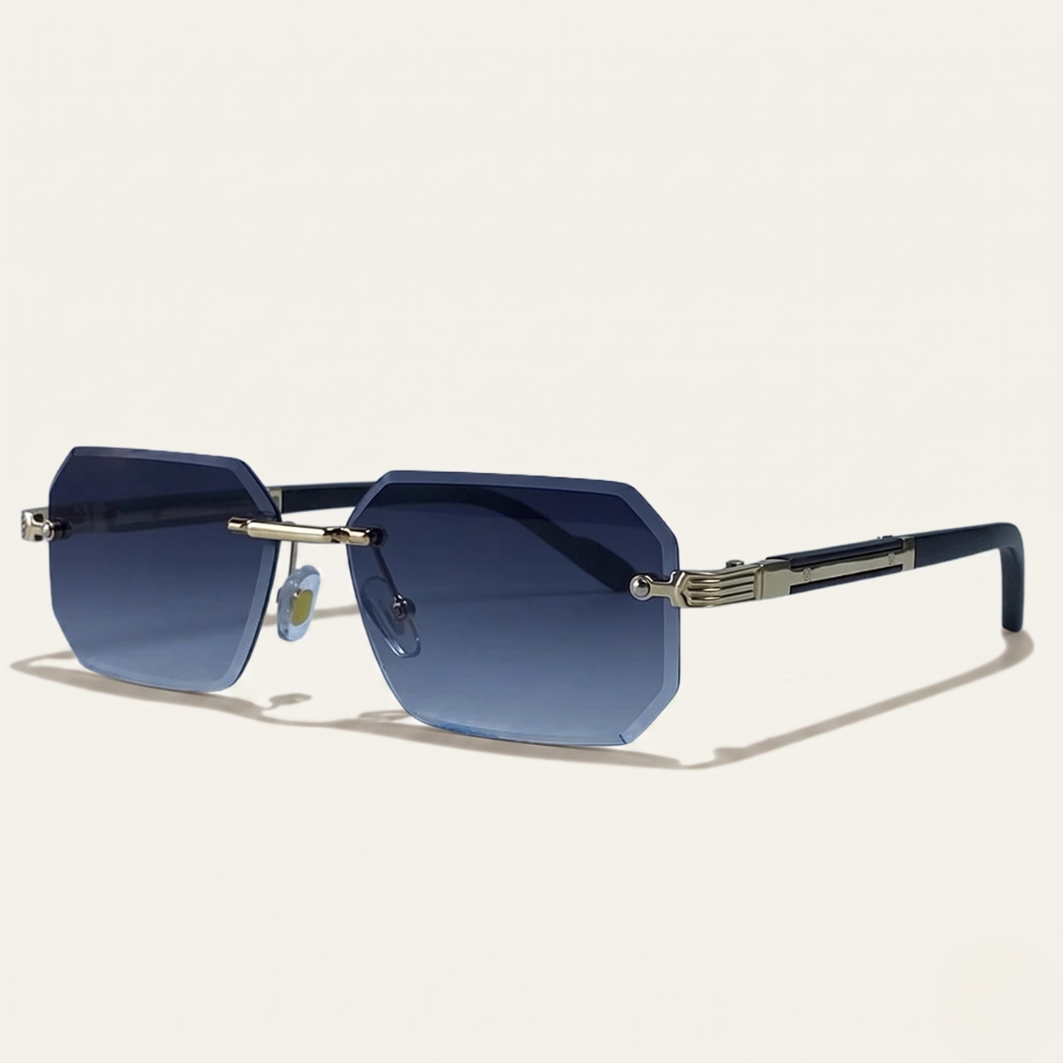 George | Vintage Rimless Sunglasses with UV Protection
