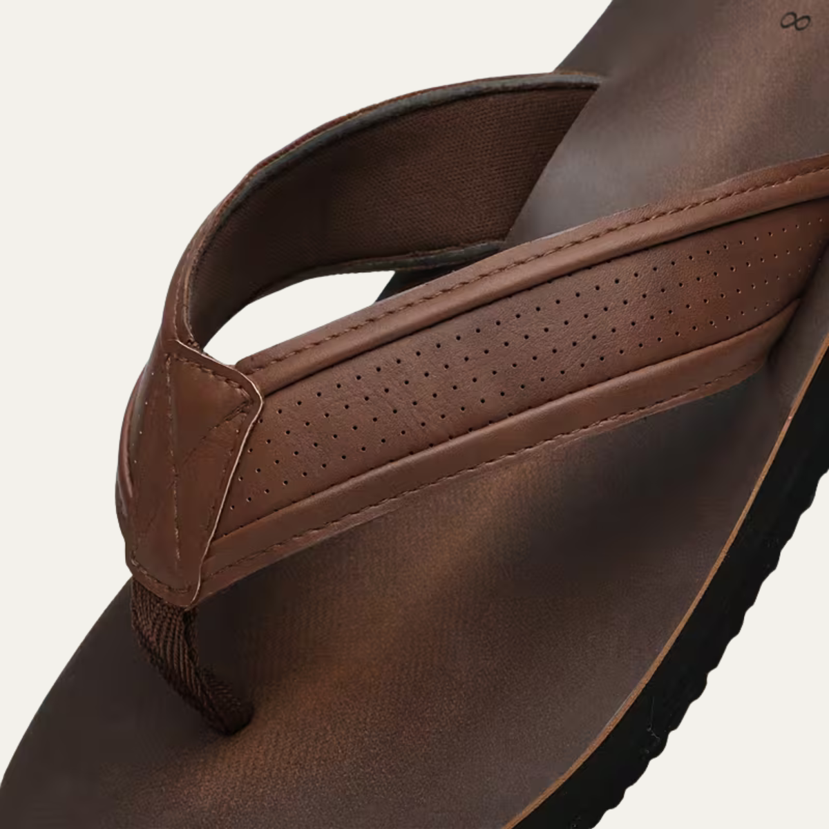 Clayton flip flops detail