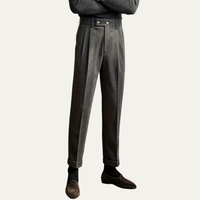 Hewitt pleated straight leg trousers
