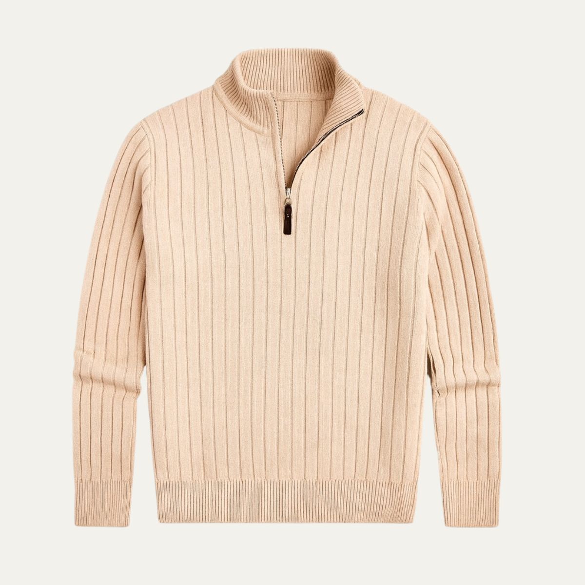 Ephraim quarter zip jumper Beige