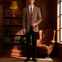 Lucas | Notch Lapel Houndstooth Slim Fit Blazer