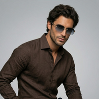 George | Vintage Rimless Sunglasses with UV Protection