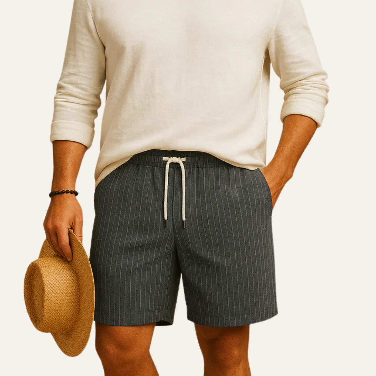 Hank Cotton Shorts Grey