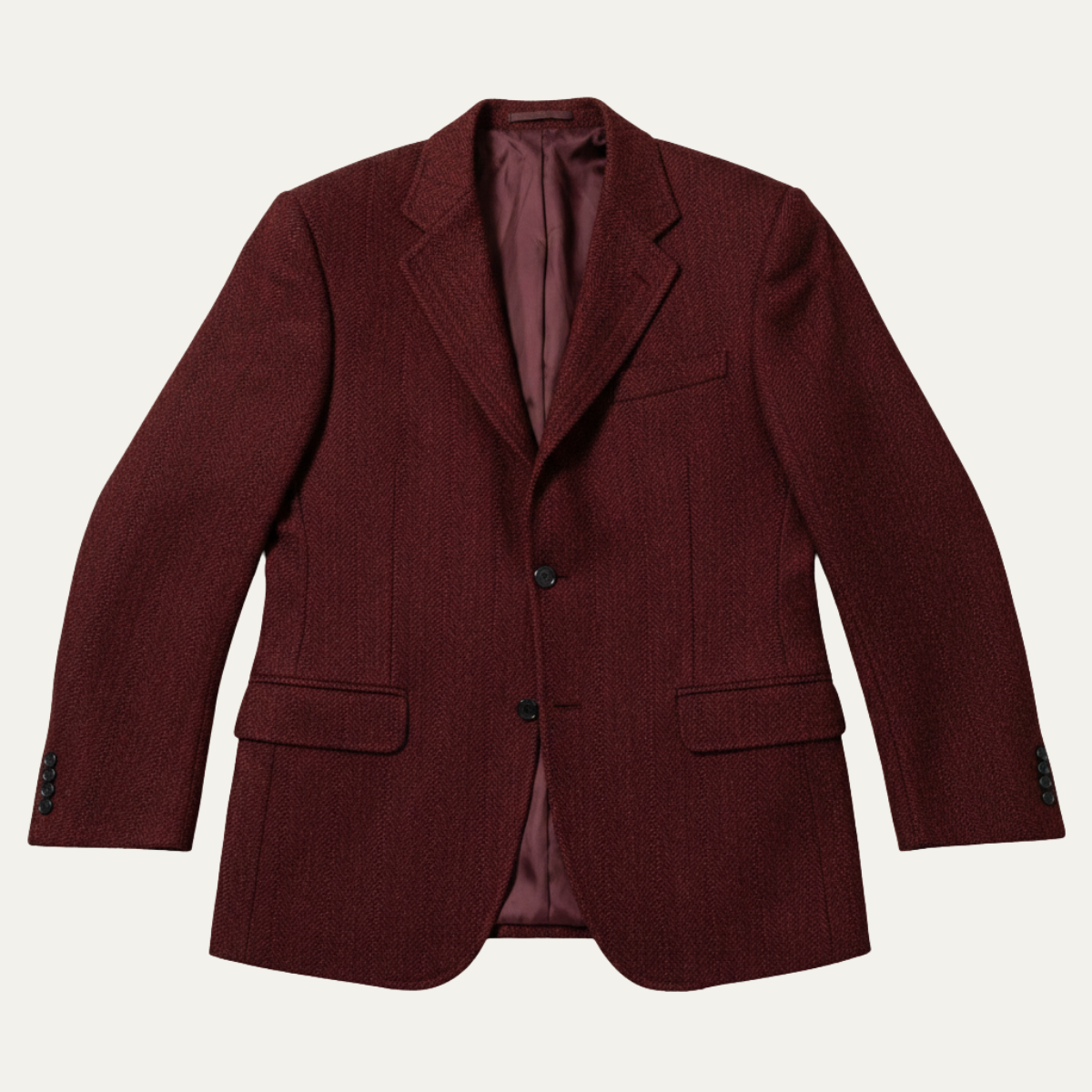 Logan | Tailored Tweed Fishbone Blazer Jacket