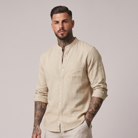 Boris | Men's Casual Button Up Linen Long Sleeve Shirt