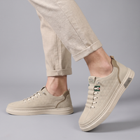Archer | Men's Lightweight Leather Look Lace Up Trainers