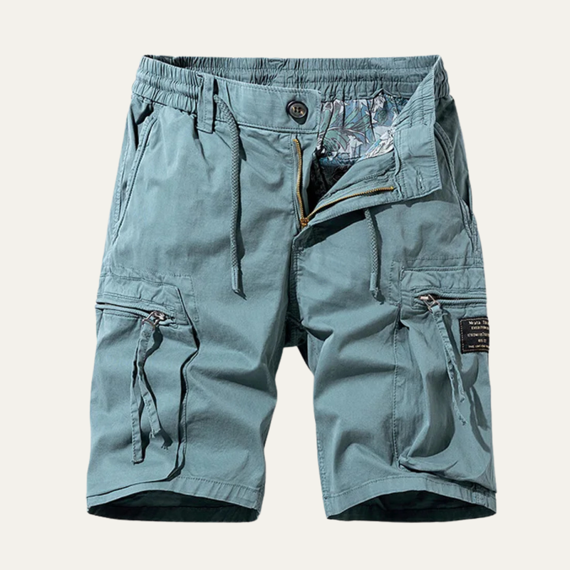Godfrey Utility Cargo Shorts Light Blue