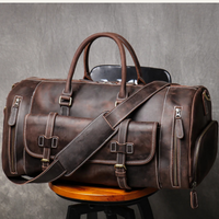 Edric | Genuine Leather Weekend Travel Duffle Bag for Men
