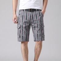Gideon | Relaxed Vertical Stripe Cargo Shorts for Men