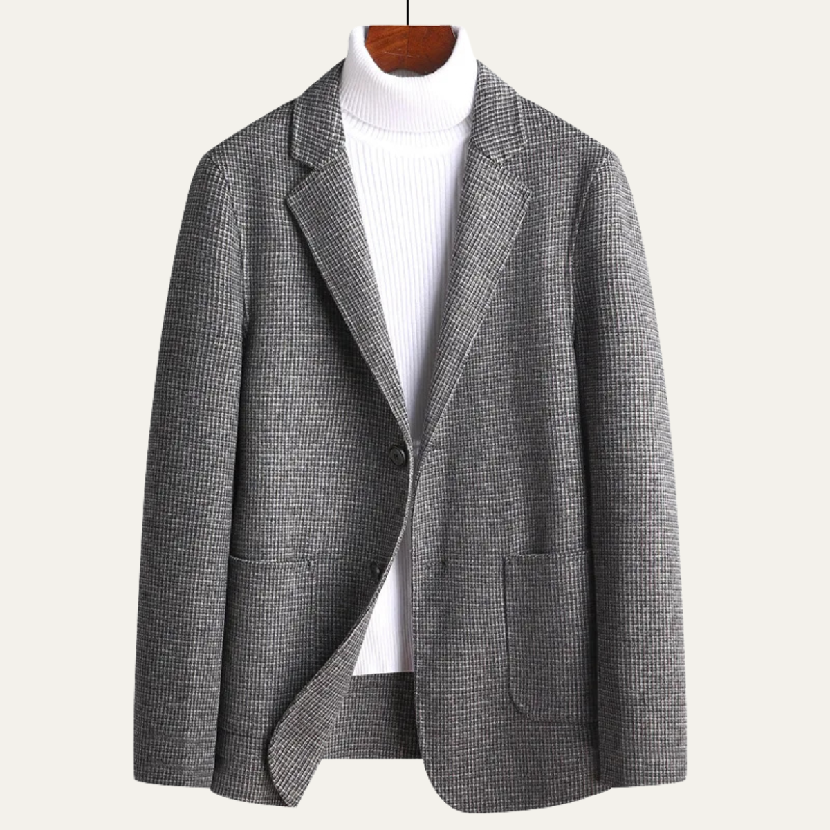 Magnus | Classic Tweed Texture Single Breasted Blazer
