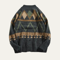 Esmond cardigan argyle pattern detail