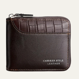 Edmund | Genuine Leather RFID Zip Wallet with Coin Pocket for Men