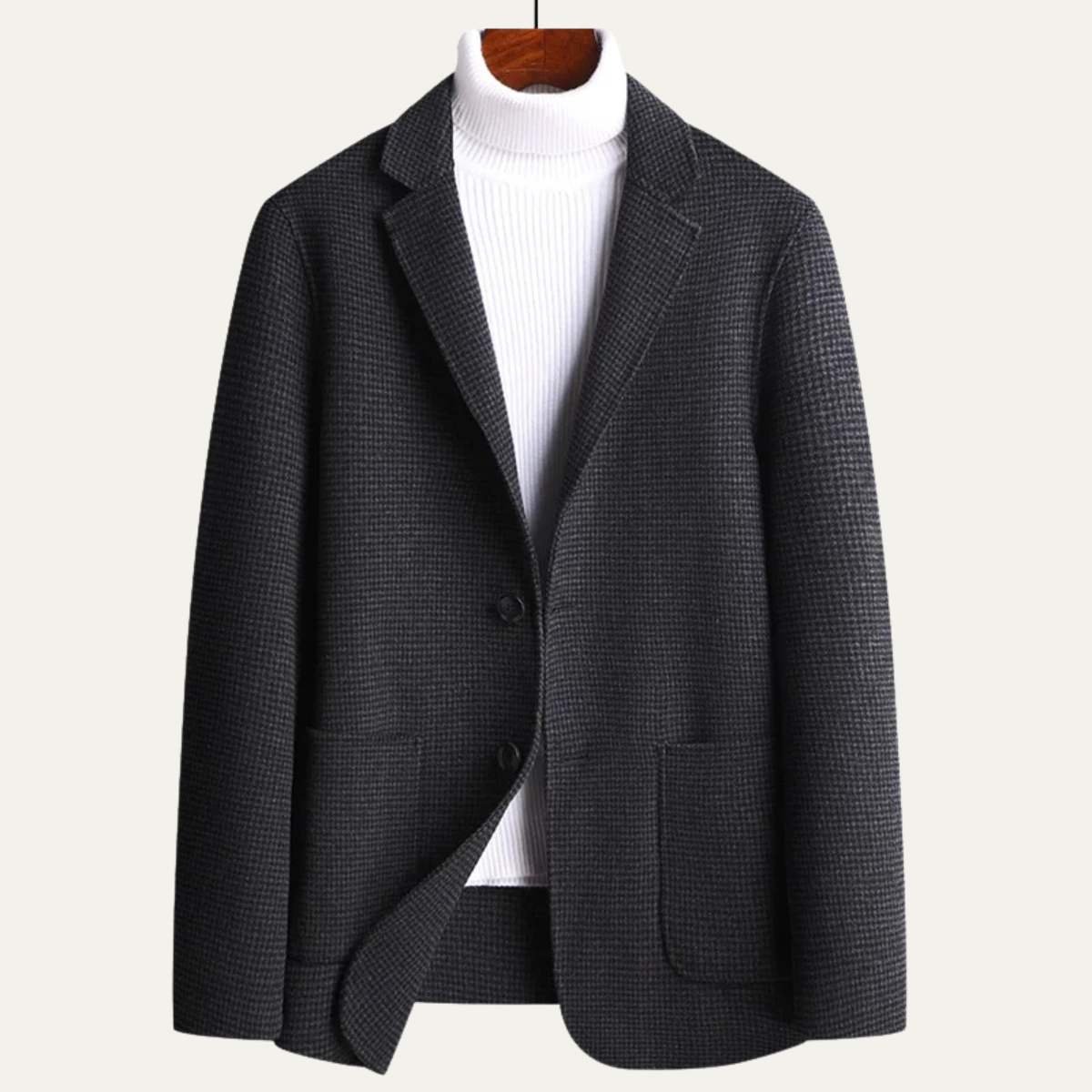 Magnus | Classic Tweed Texture Single Breasted Blazer