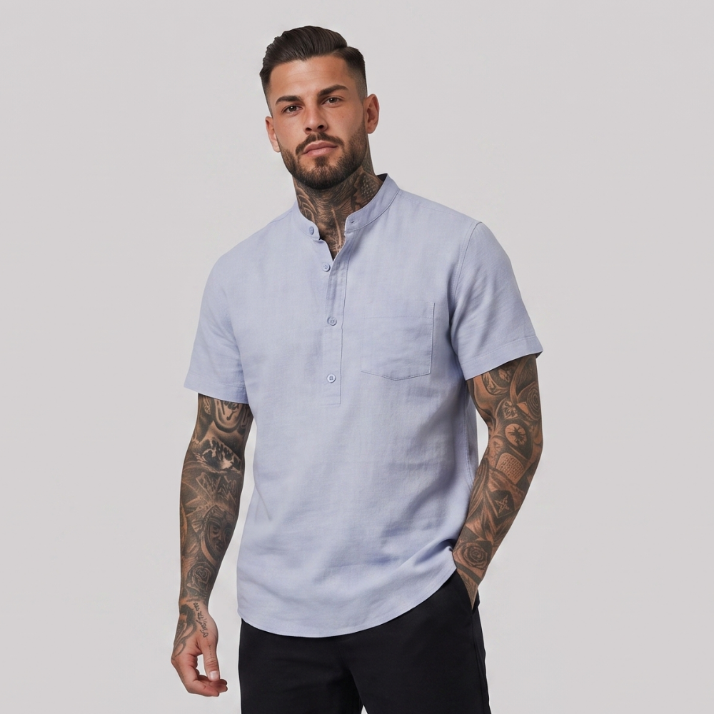 Jonathan | Breathable Button-Up Shirt with Chest Pocket