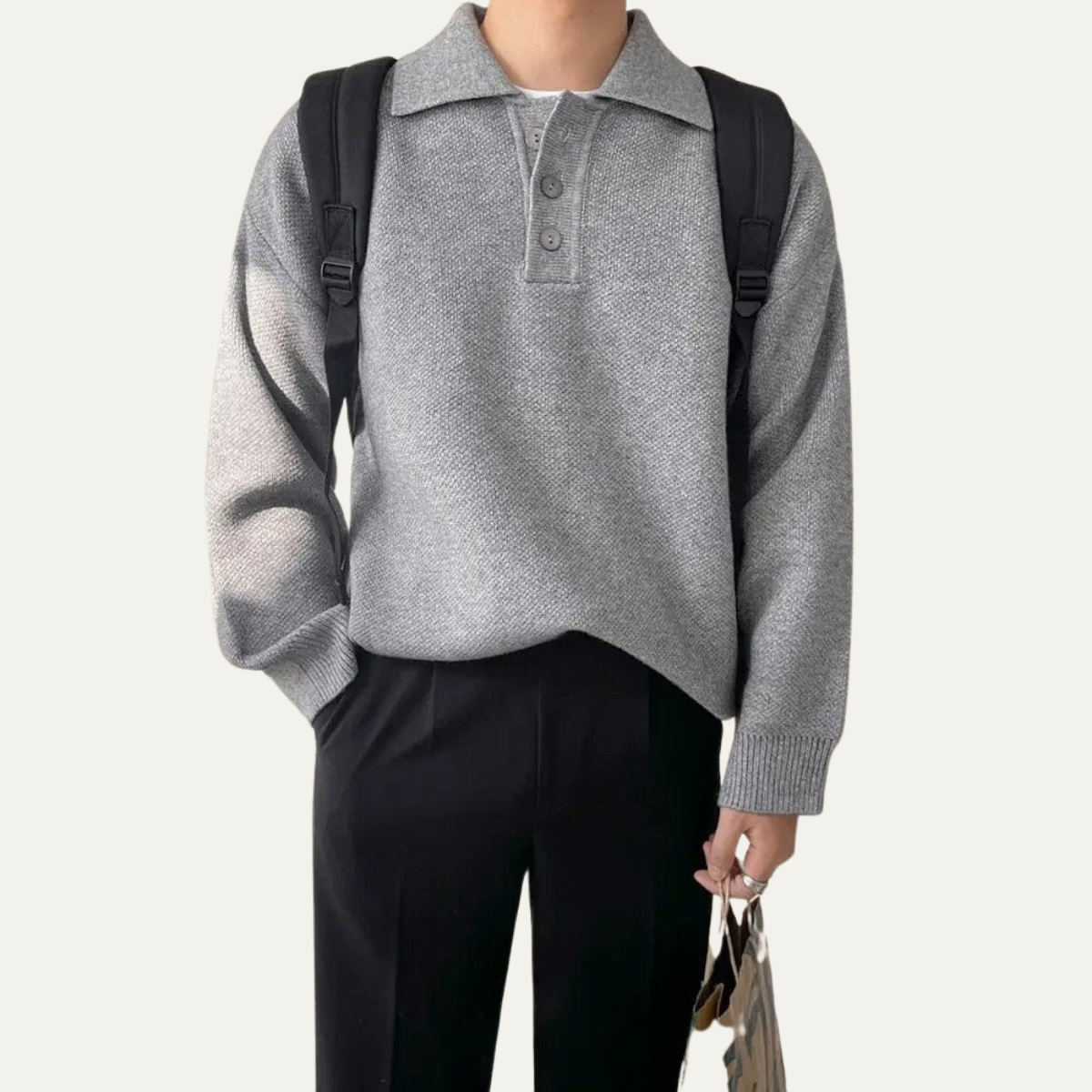 Eric | Men's Tailored Casual Polo Jumper