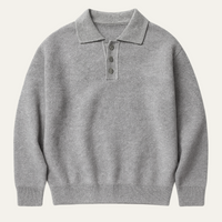Eric tailored polo jumper Grey