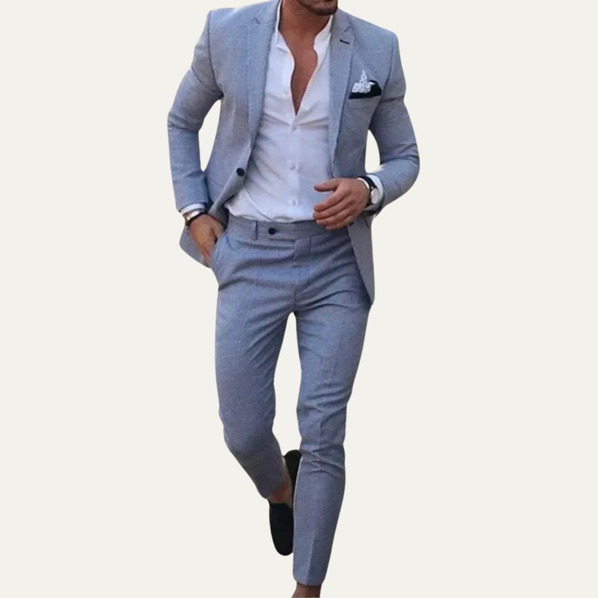 Derek | Casual Linen Two Piece Suit