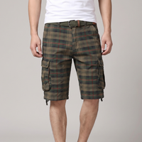 Gerard | Relaxed Fit Multi Pocket Plaid Cargo Shorts