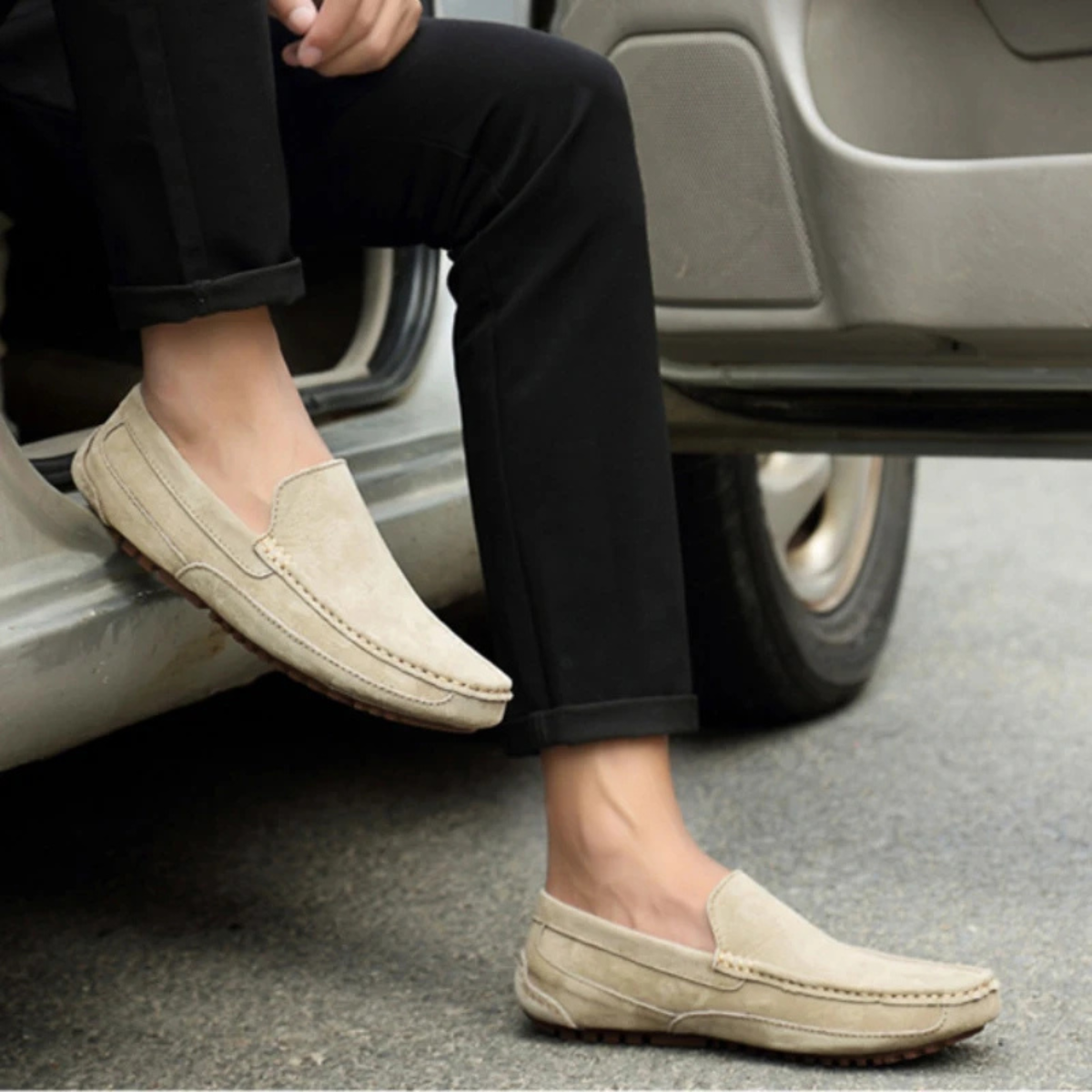 Nolan | Men's Suede Slip On Driving Loafers