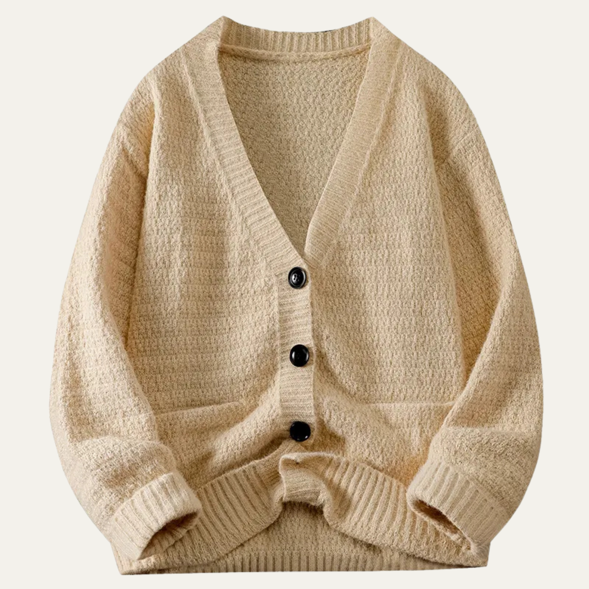 Everett | Men's V-Neck Button-Up Knit Cardigan