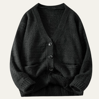 Everett | Men's V-Neck Button-Up Knit Cardigan