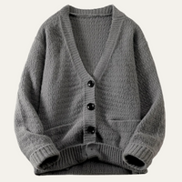 Everett | Men's V-Neck Button-Up Knit Cardigan