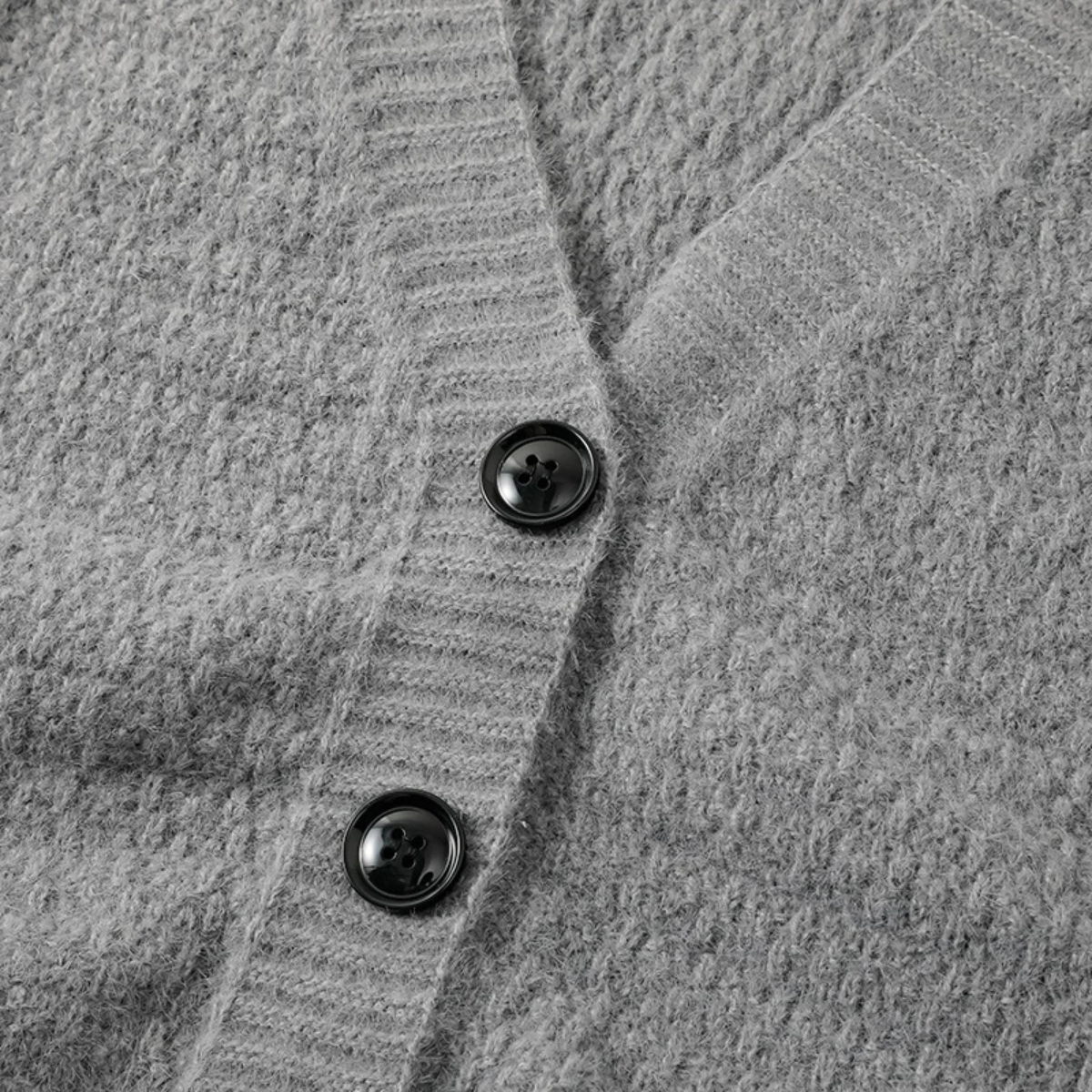Fairfax cardigan cable knit texture detail